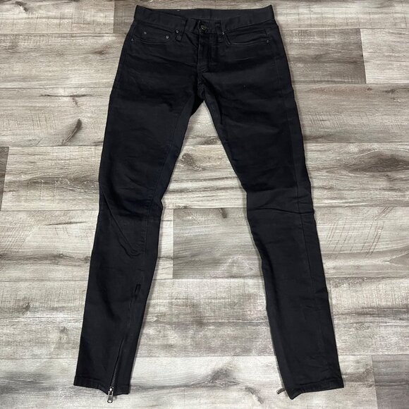 MNML Mid Rise Denim Ankle Zip Skinny Jeans Black Women’s Size 28 - Picture 1 of 10